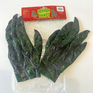 Halloween Horror Scary Green Monster Swamp Thing Latex Hands